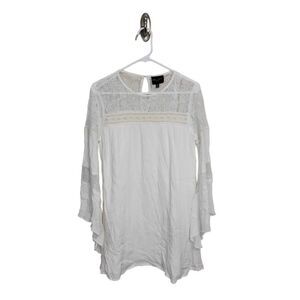 Romeo & Juliet Couture Angel Sleeve Lace Peasant Midi Dress